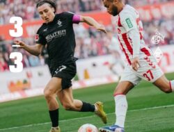 Derby Rhein Berakhir 3-3, Köln Bertahan dengan 10 Pemain