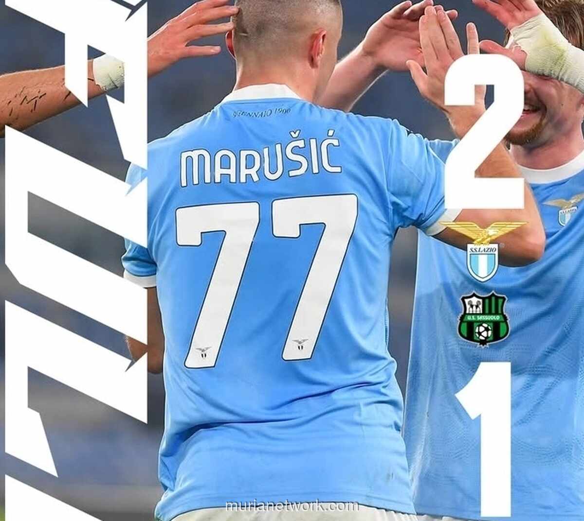 Marušić Cetak Gol Telat, Lazio Kalahkan Sassuolo 2-1