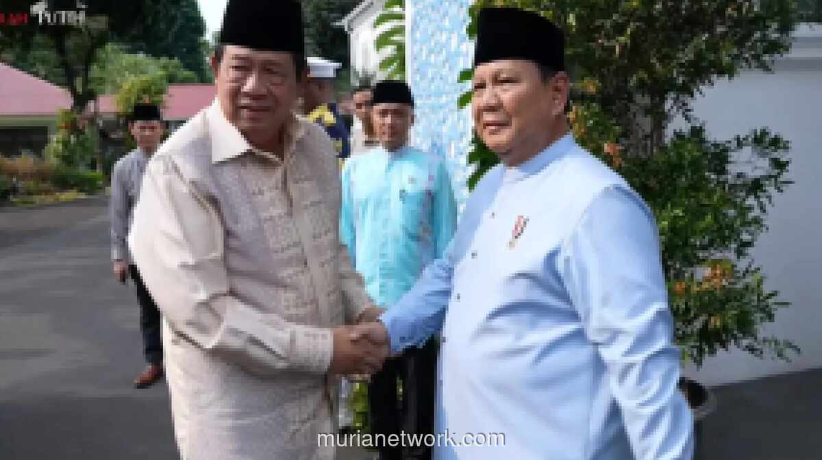 SBY dan Keluarga Bersilaturahmi dengan Prabowo di Istana Usai Lebaran