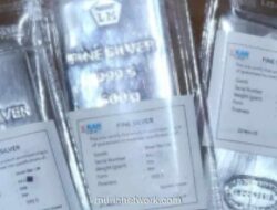 Harga Perak Antam Melonjak Rp2.100, Tembus Rp46.550 per Gram