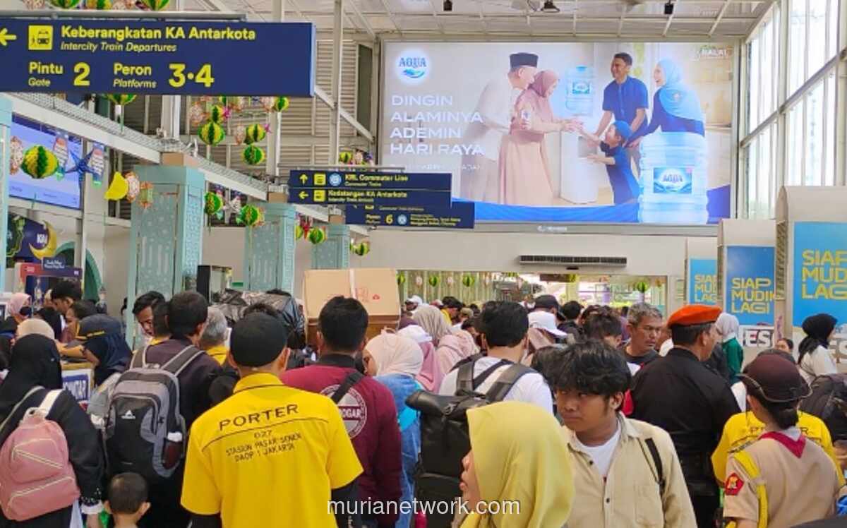 Lebaran 2026: 40 Ribu Pemudik Berangkat dari Stasiun Senen dan Gambir di Hari Puncak