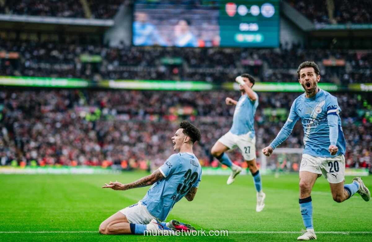 Manchester City Juara Piala Liga Inggris ke-9 Usai Kalahkan Arsenal 2-0