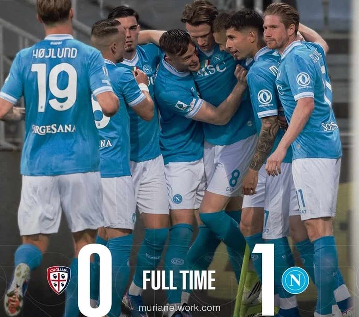 Napoli Amankan Kemenangan Tipis 1-0 atas Cagliari Berkat Gol Kilat McTominay