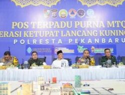 Tiga Pimpinan Tertinggi Riau Pantau Langsung Pospam di Malam Takbiran