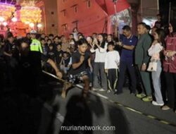 Night Run 100 Meter Polres Rohil Serukan Ramadhan, Cegah Balap Liar