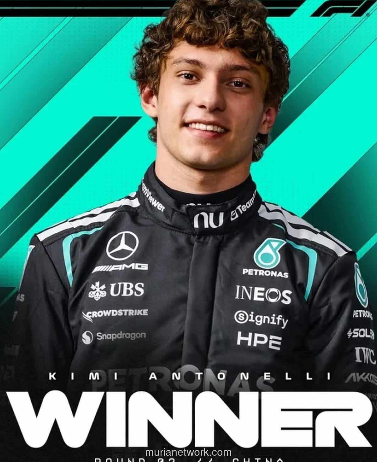 Andrea Kimi Antonelli Raih Kemenangan Perdana F1 di Shanghai, Mercedes Dominasi Podium