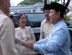 SBY dan Kelarga Bersilaturahmi dengan Prabowo di Istana Merdeka