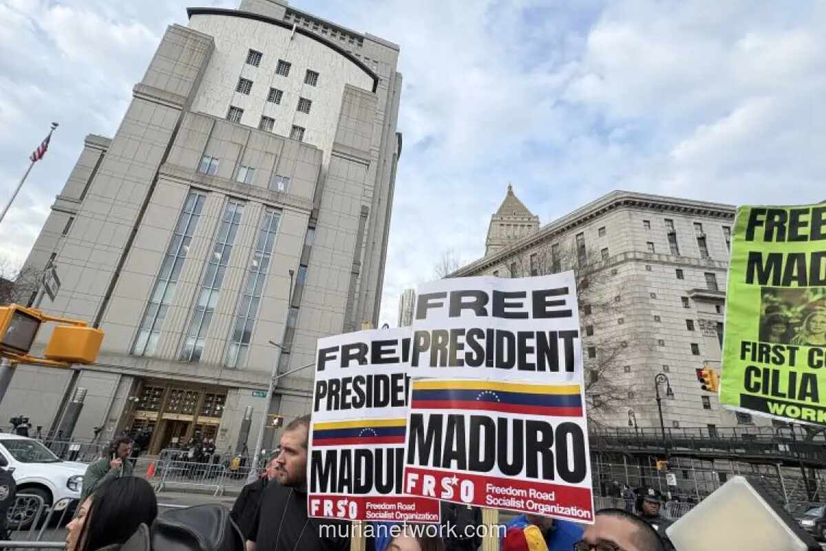 Pendukung Maduro Berunjuk Rasa di Luar Pengadilan New York