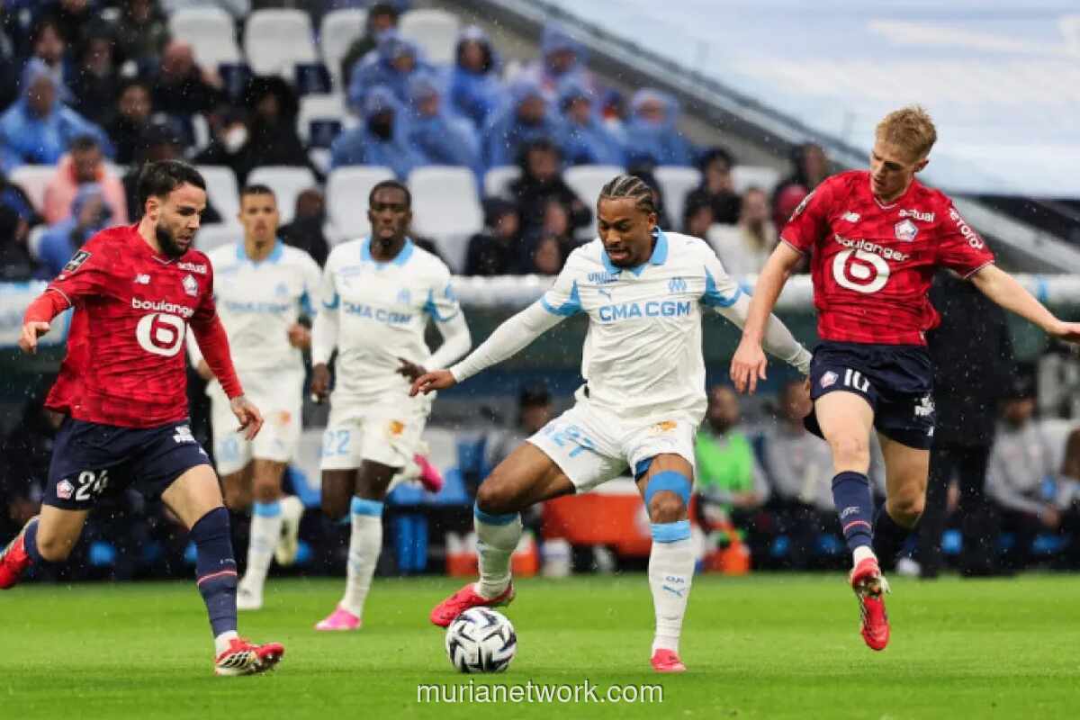 Lille Kalahkan Marseille 2-1 di Velodrome, Persaingan Papan Atas Ligue 1 Makin Ketat
