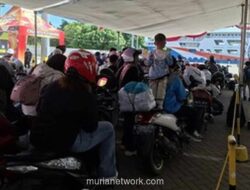 Gelombang Pemudik Motor Padati Pelabuhan Ciwandan Menuju Sumatra
