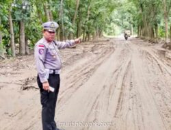 Polres Flores Timur Pastikan Jalan Trans Flores Aman Pasca-Banjir Lahar