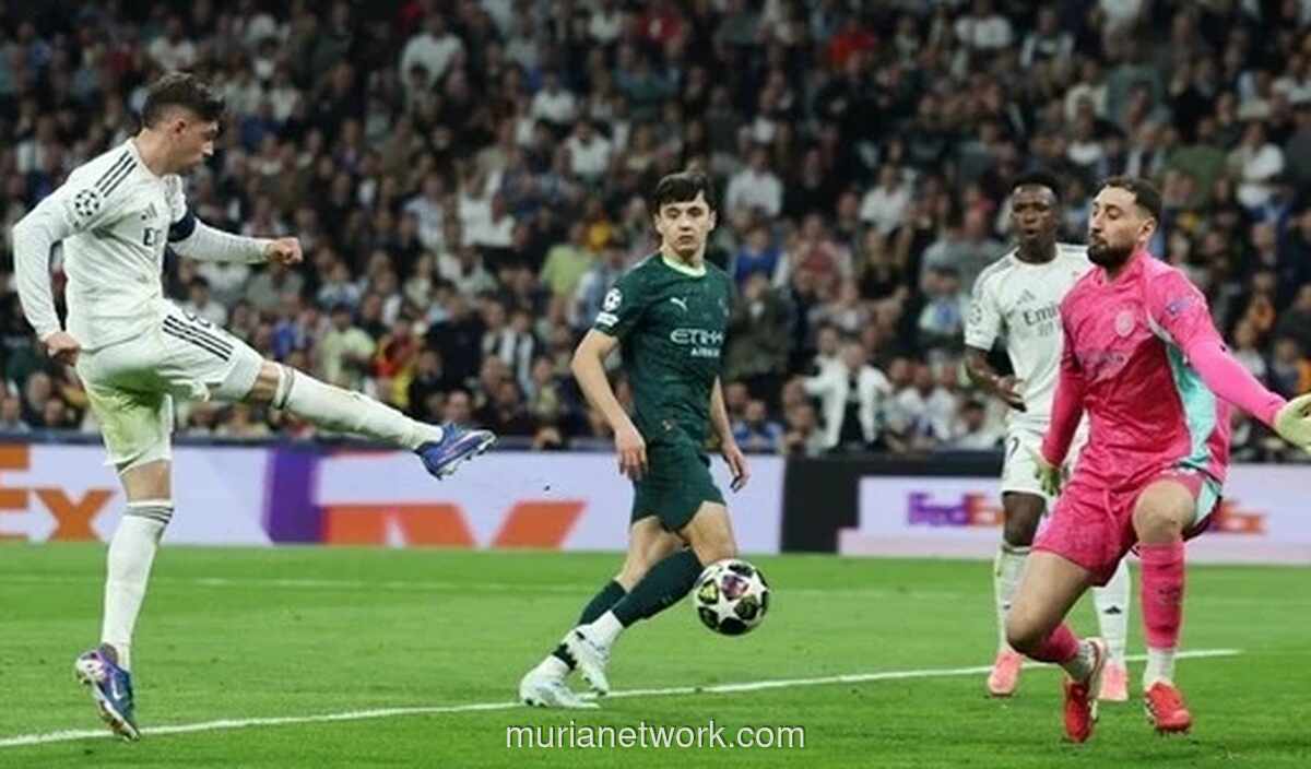 Valverde Cetak Hattrick, Real Madrid Hancurkan Manchester City 3-0 di Liga Champions