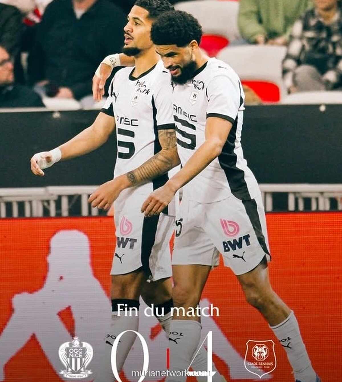Stade Rennais Hajar OGC Nice 4-0 di Kandang Allianz Riviera