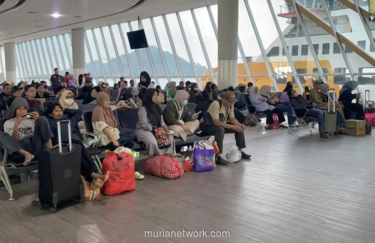 Arus Balik Lebaran di Bakauheni Sepi, Area Pejalan Kaki Masih Ramai