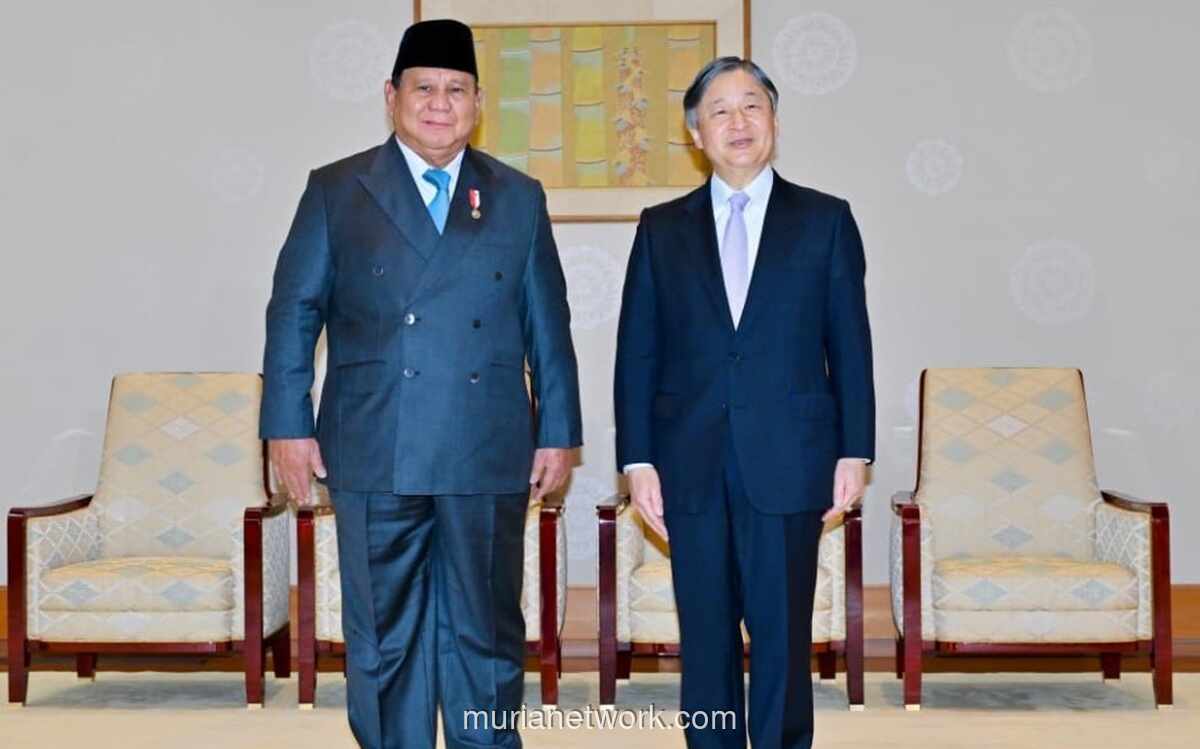 Presiden Prabowo Disambut Hangat Kaisar Naruhito di Istana Kekaisaran Jepang