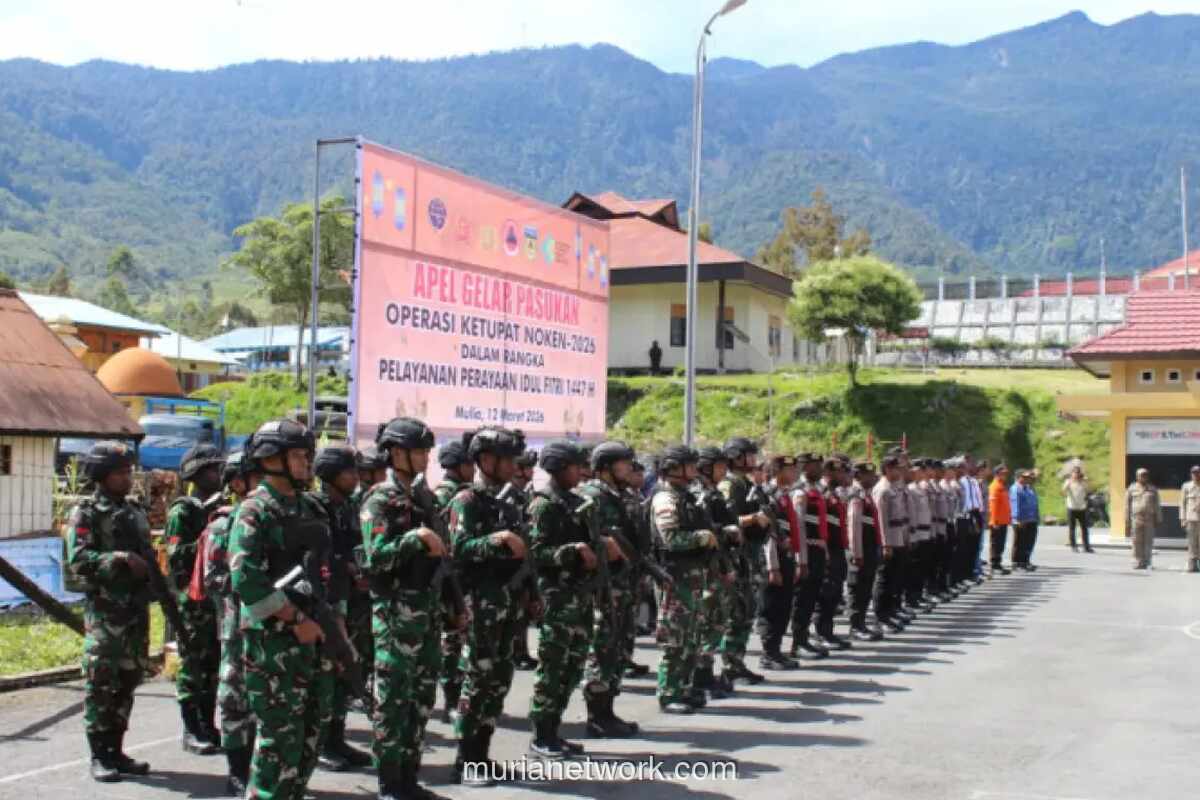 TNI-Polri Gelar Apel Pasukan Operasi Ketupat Noken 2026 di Puncak Jaya