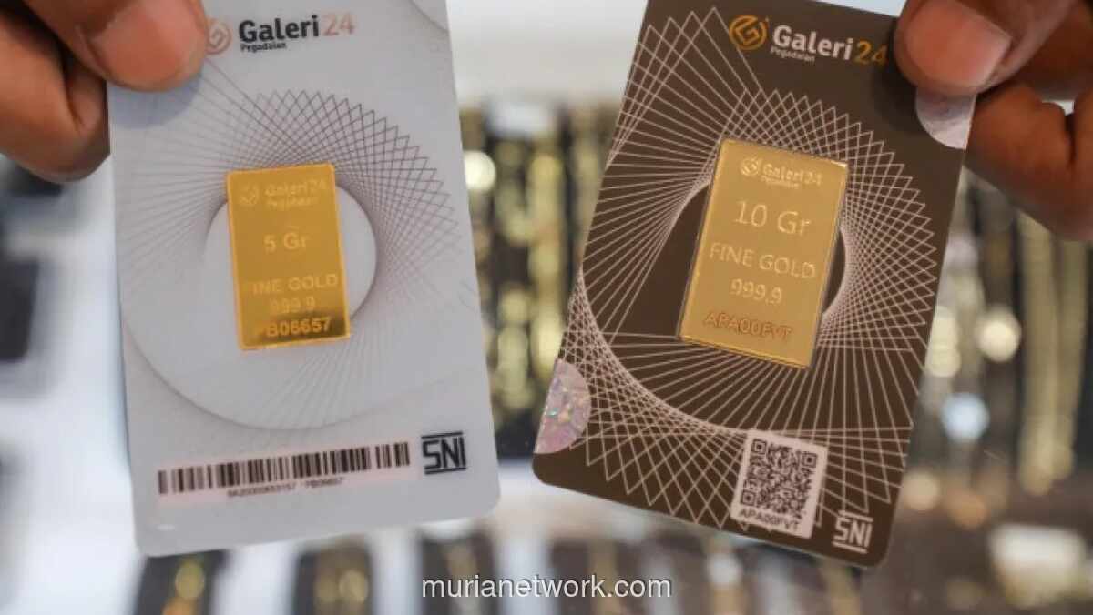 Harga Emas Batangan di Pegadaian Naik, Tembus Rp3,1 Juta per Gram