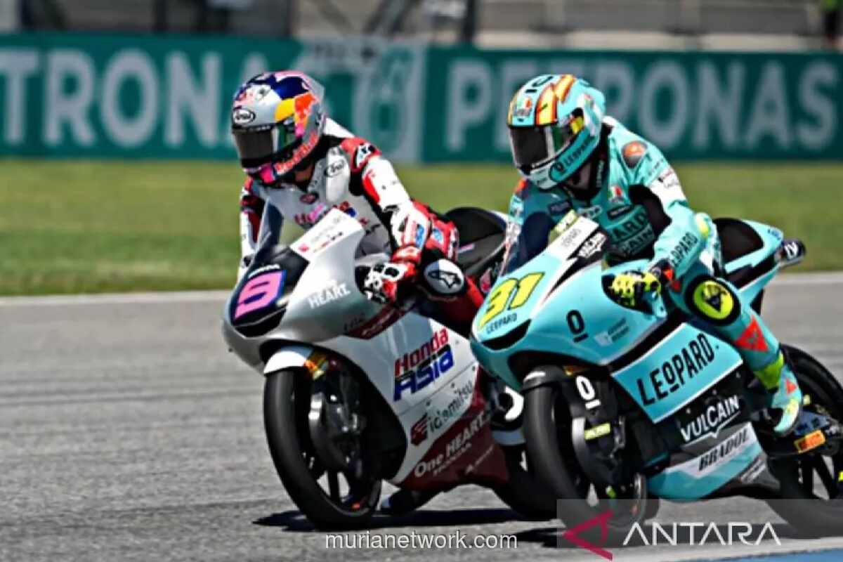 Veda Ega Pratama Gagal Finis di Moto3 AS Usai Insiden Highside
