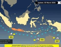BMKG Waspadai Tiga Bibit Siklon Tropis, Potensi Hujan Lebat dan Gelombang Tinggi
