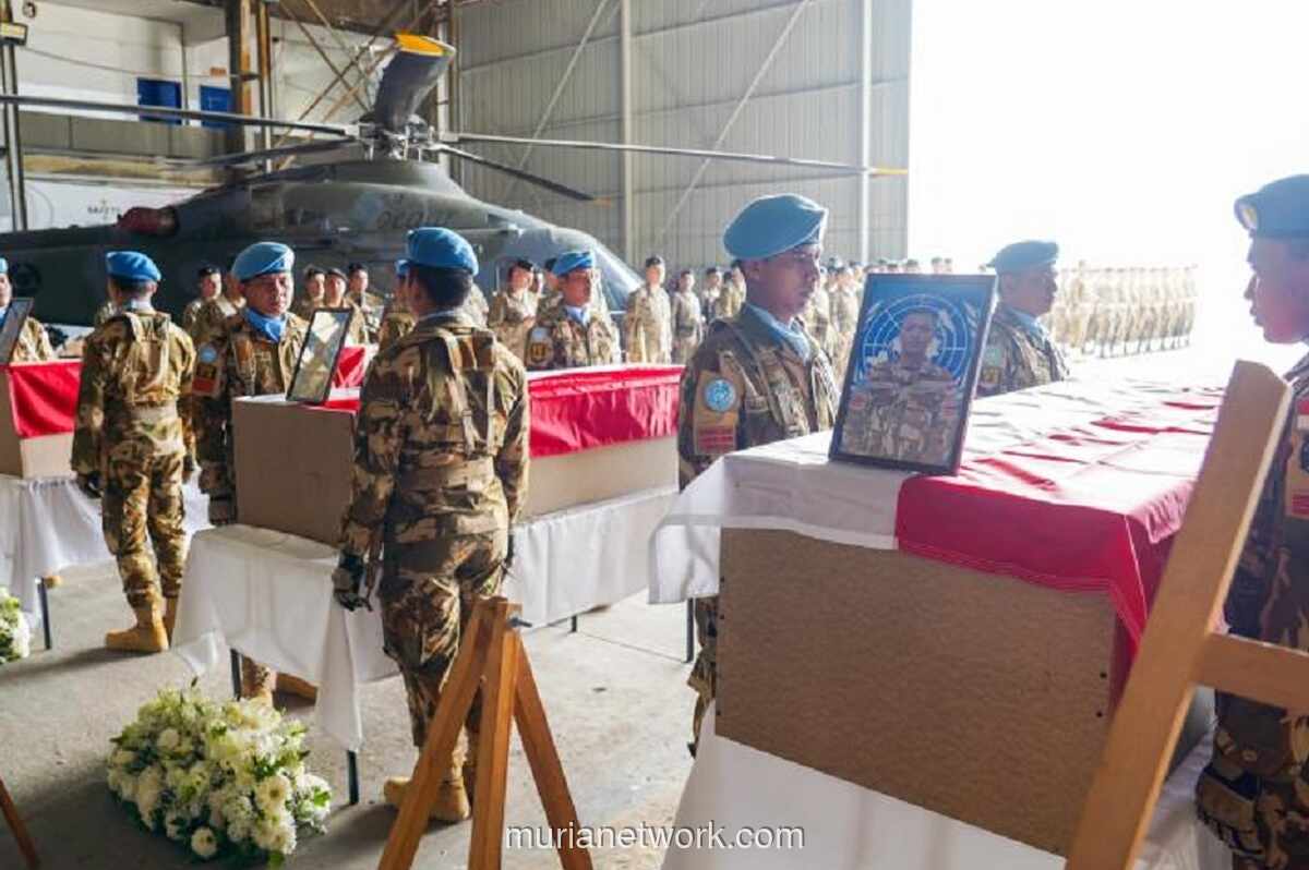 Tiga Prajurit TNI Gugur di Lebanon Diberi Penghormatan Terakhir oleh UNIFIL