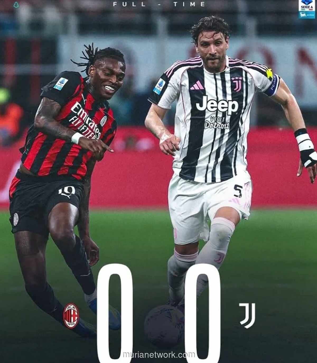 AC Milan vs Juventus Imbang Tanpa Gol, Peluang Liga Champions Terancam