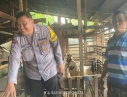 Polisi di Tabalong Dorong Ekonomi Desa Lewat Ternak Kambing dan Kerajinan Pelepah Pisang