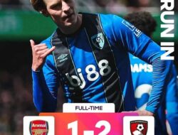 Arsenal Tersungkur di Kandang Sendiri, Bournemouth Menang 2-1