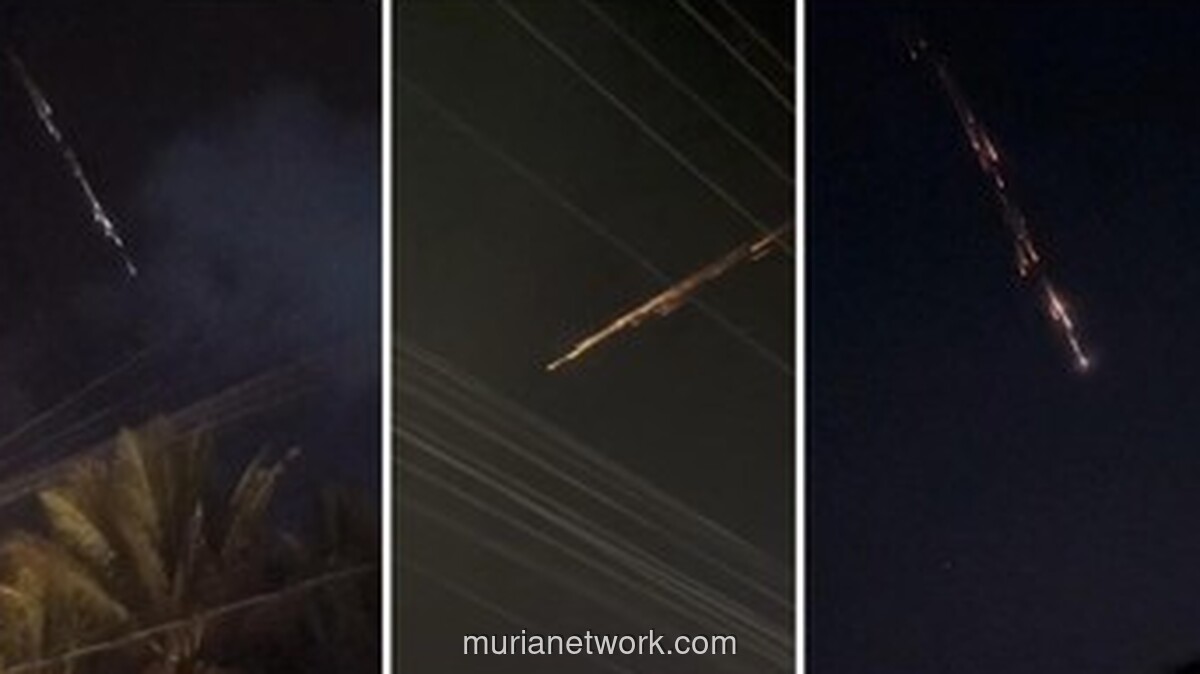 Benda Bercahaya Misterius Melintas di Langit Malam Lampung