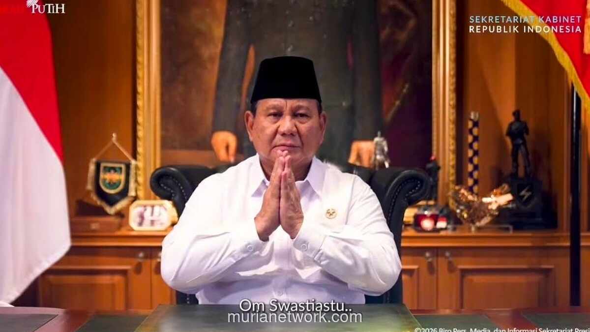 Presiden Prabowo Ucapkan Selamat Dharma Santi dan Sampaikan Permohonan Maaf