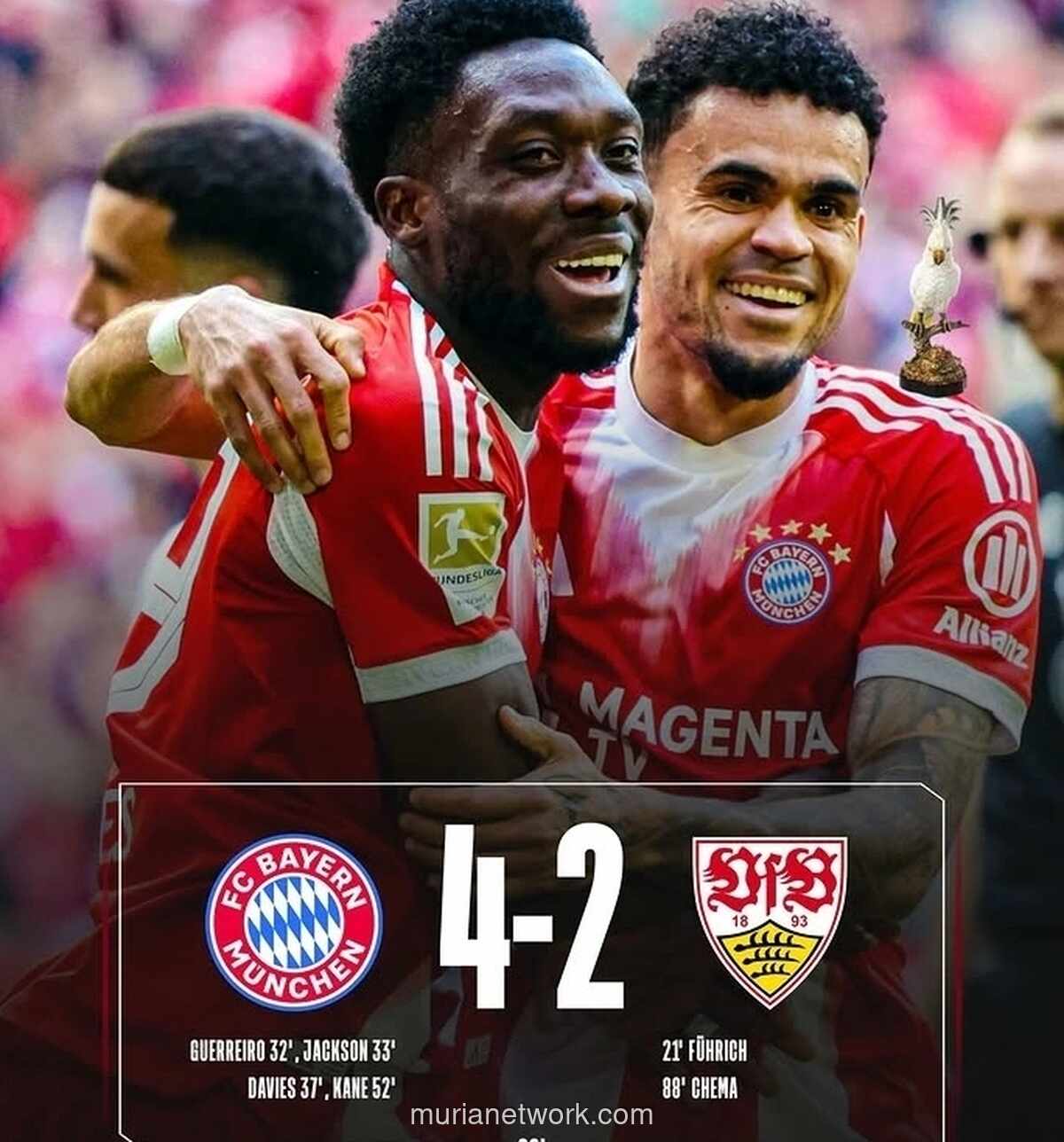 Bayern Munich Balas Gol Cepat Stuttgart dengan Amukan Tiga Gol