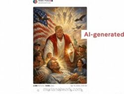 Trump Hapus Unggahan Gambar AI yang Gambarkan Dirinya Mirip Yesus, Picu Kecam