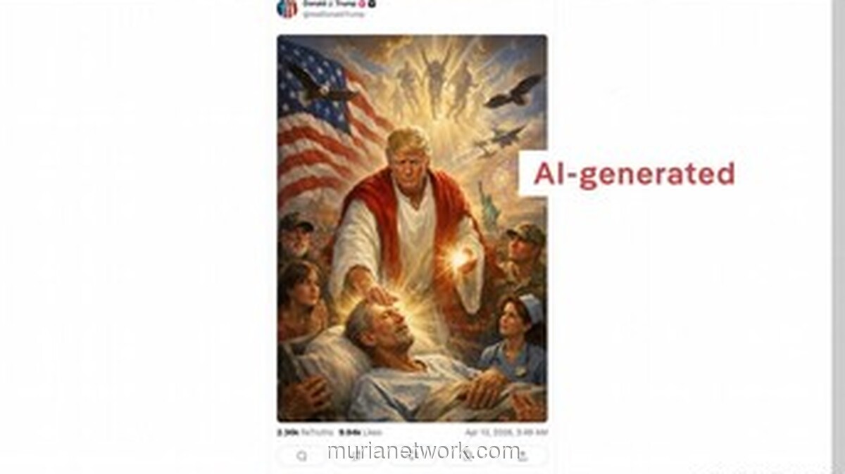 Trump Hapus Unggahan Gambar AI yang Gambarkan Dirinya Mirip Yesus, Picu Kecam
