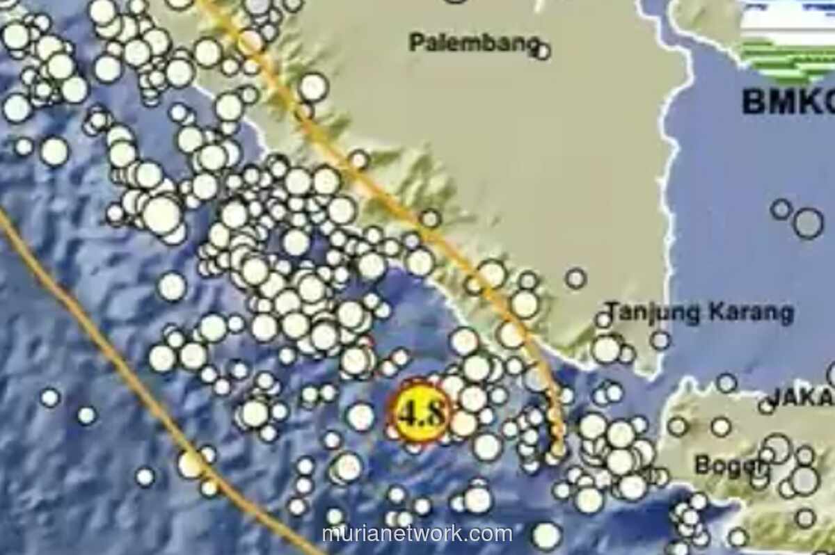 Gempa Magnitudo 4,8 Guncang Pesisir Barat Lampung