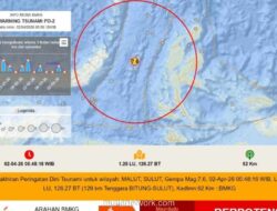 Gempa 7,6 SR Guncang Bitung, BMKG Keluarkan Peringatan Tsunami