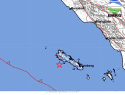 Gempa Magnitudo 5,7 Guncang Simeulue, BMKG Pastikan Tak Berpotensi Tsunami