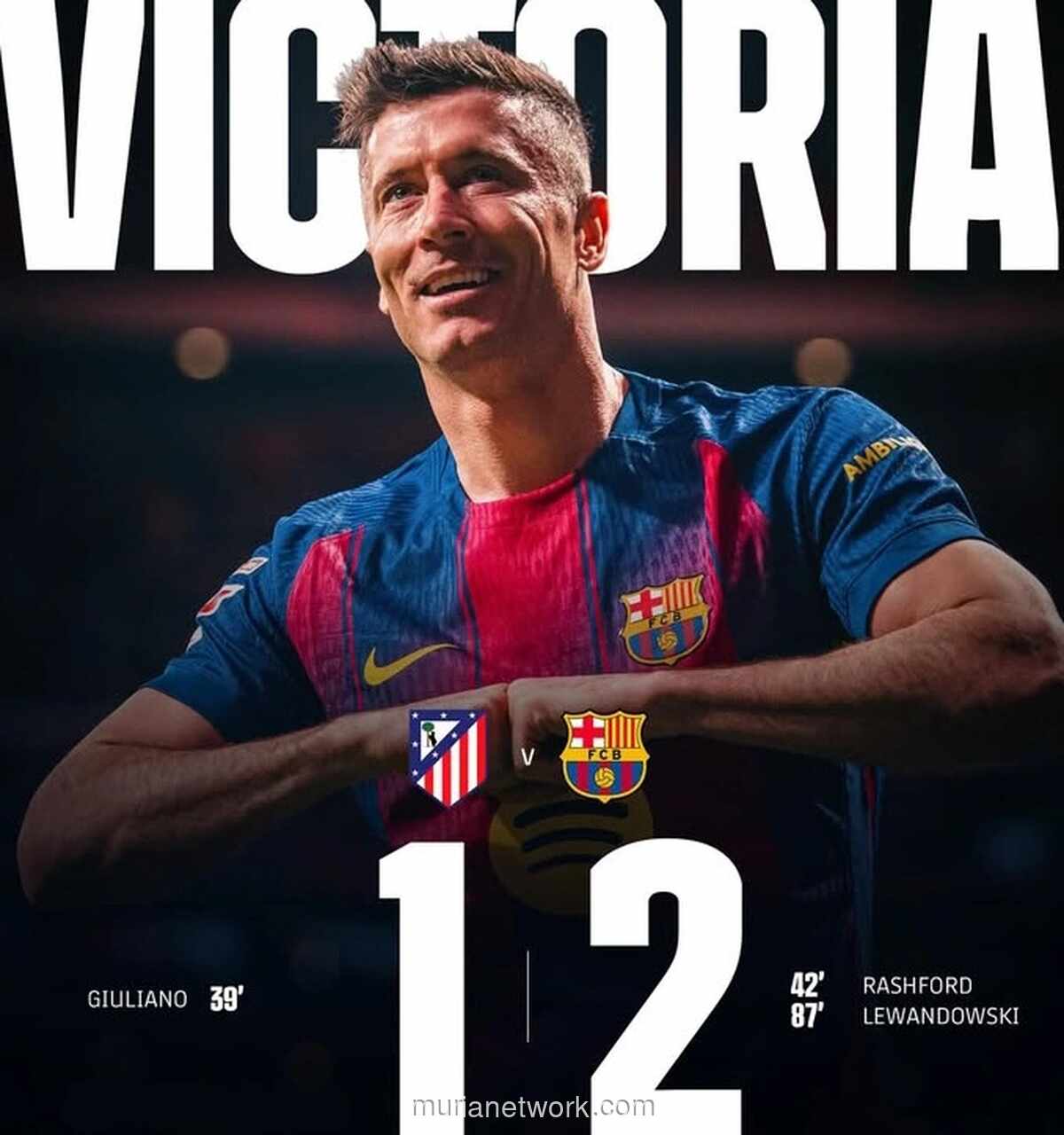 Barcelona Kalahkan Atletico Madrid 2-1 Berkat Gol Telat Lewandowski