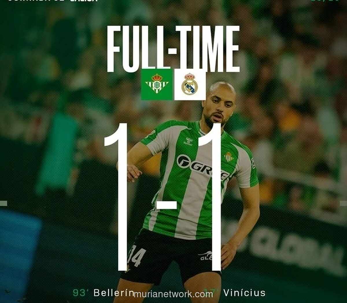 Real Madrid Gagal Amankan Tiga Poin, Imbang 1-1 Lawan Real Betis Usai Gol Telat Bellerín