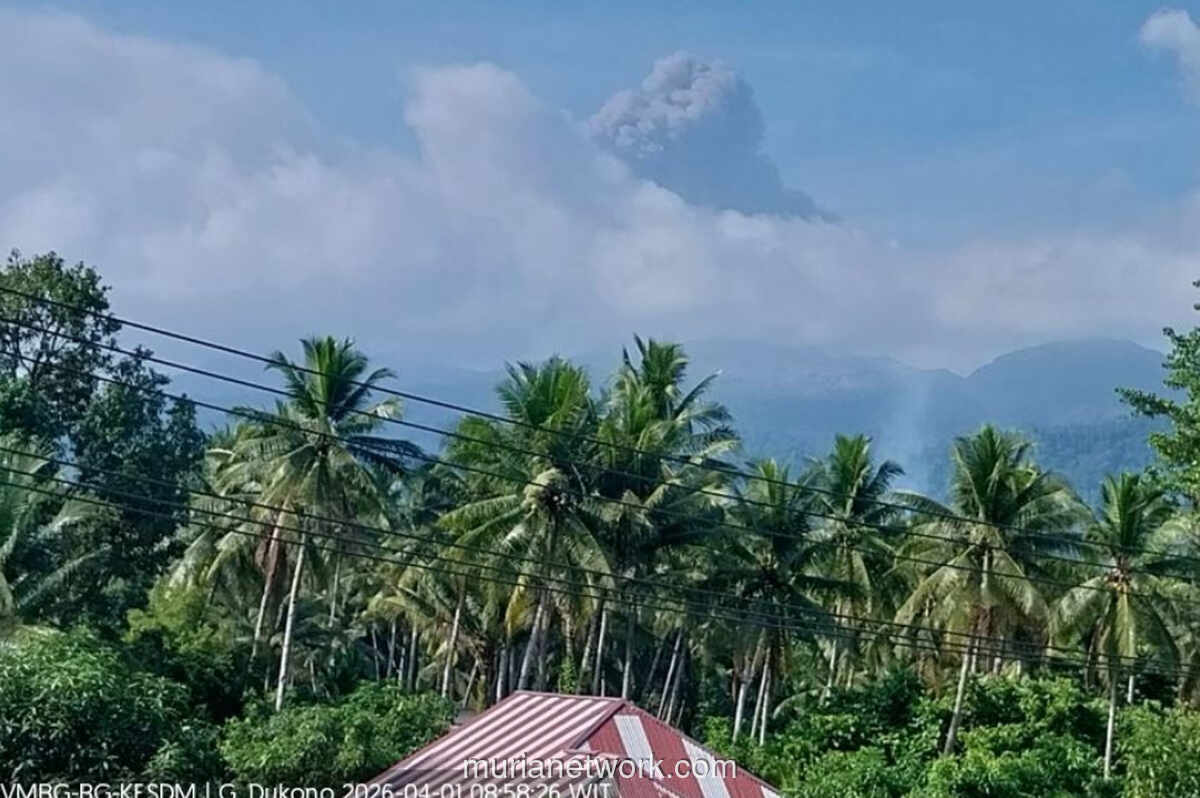 Gunung Dukono Erupsi, Kolom Abu Capai 900 Meter