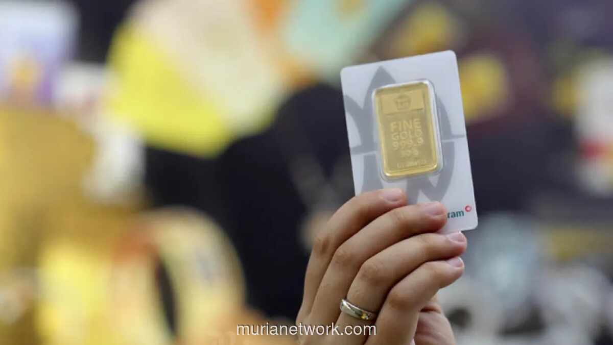 Harga Emas Antam di Pegadaian Turun Rp46.000 per Gram