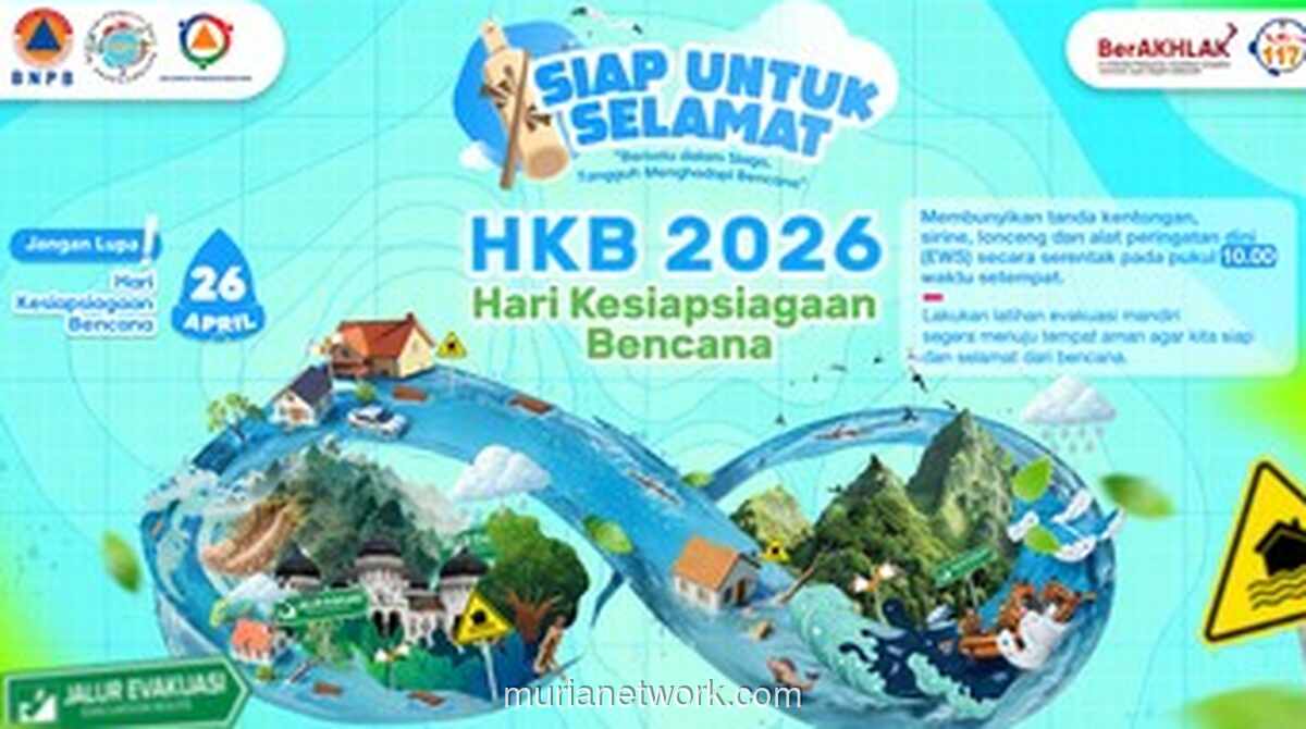 BNPB Imbau Bunyikan Sirine dan Kentongan Serentak pada Hari Kesiapsiagaan Bencana 2026