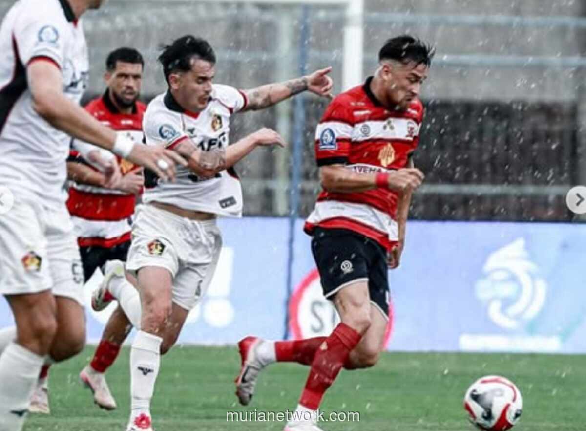 Madura United Kalahkan Persik Kediri 2-1 dalam Laga Sengit di Gelora Bangkalan