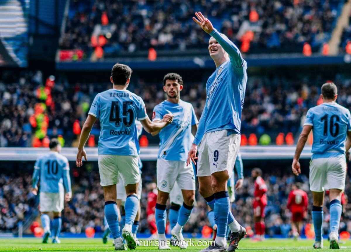 Manchester City Hancurkan Liverpool 4-0, Haaland Cetak Hattrick ke Semifinal Piala FA