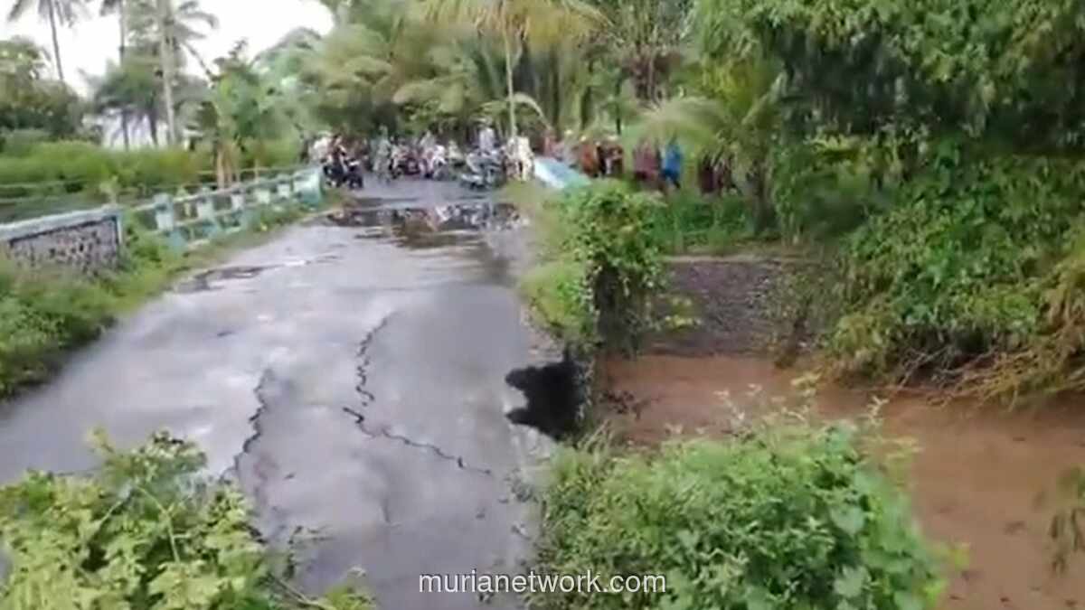 Dua Jembatan di Bondowoso Ambles Diterjang Hujan Deras