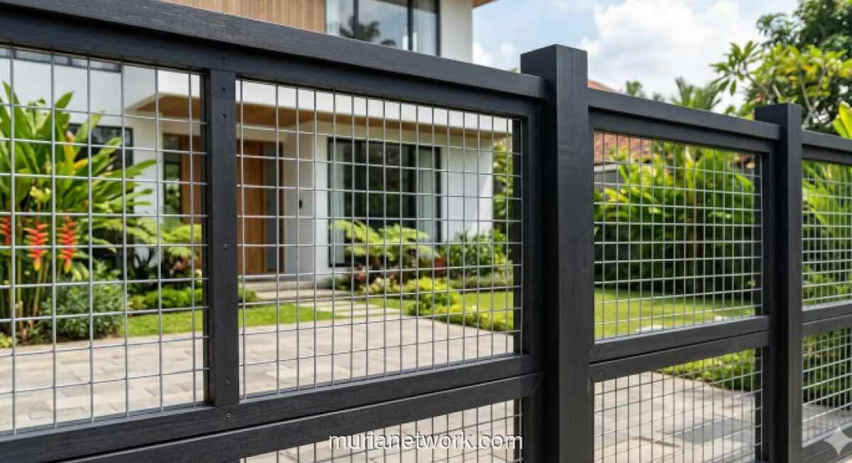 Lima Inspirasi Pagar Kombinasi Kayu dan Kawat untuk Estetika dan Fungsi