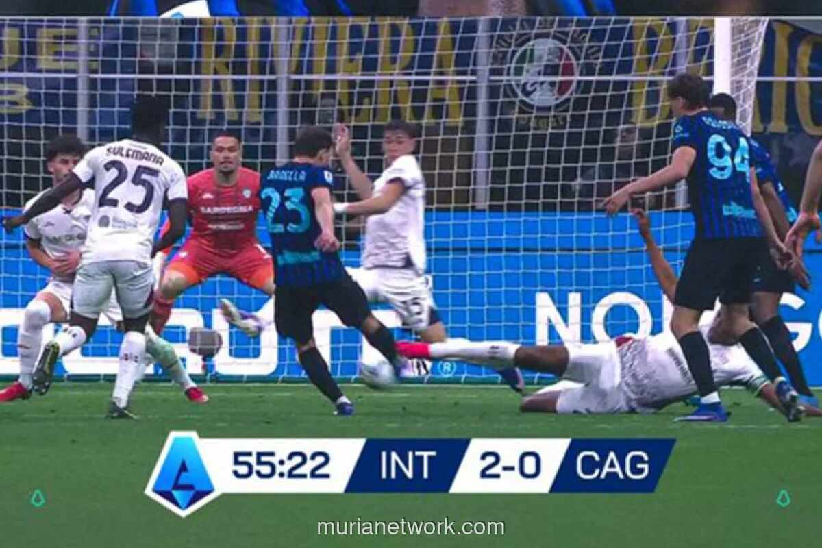 Inter Milan Hajar Cagliari 3-0, Puncak Klasemen Serie A Makin Kokoh