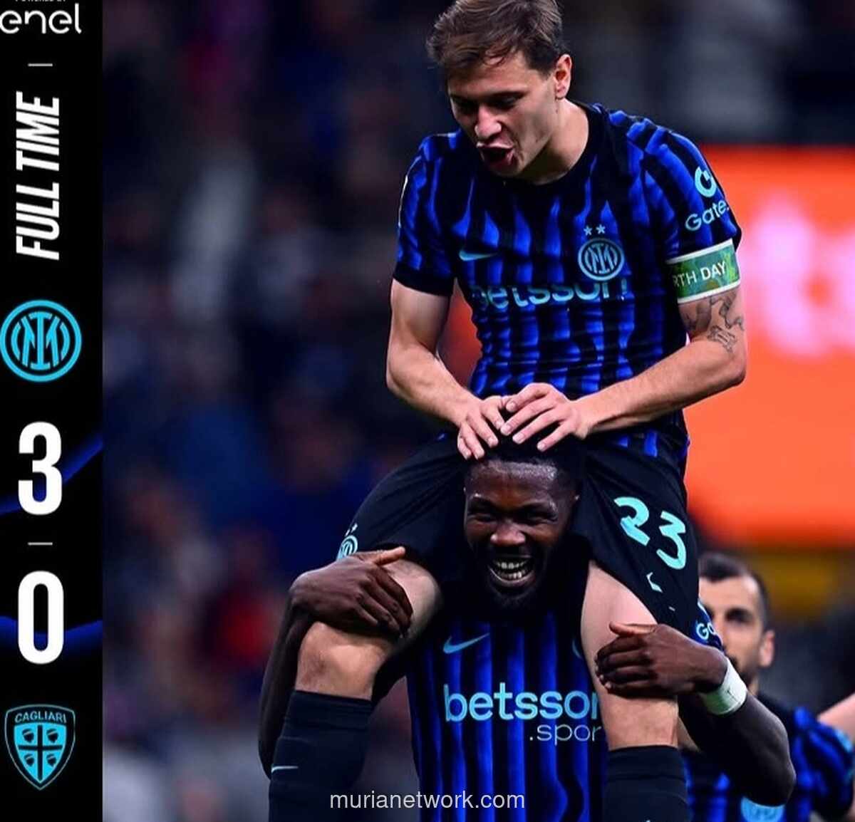 Inter Milan Tundukkan Cagliari 3-0, Pertahankan Puncak Klasemen Serie A