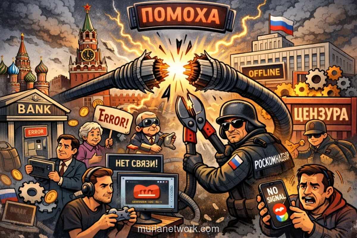 Gangguan Internet Rusia Diduga Akibat Sistem Blokir yang Kelebihan Beban