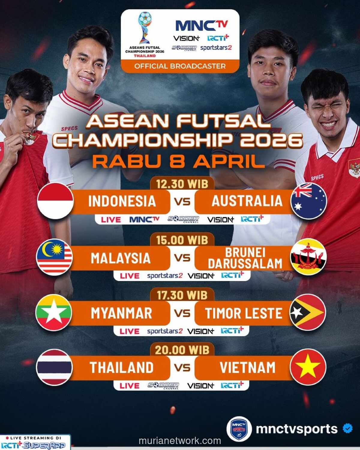 Timnas Futsal Indonesia Hadapi Australia Perebutkan Puncak Klasemen Grup B Piala AFF 2026