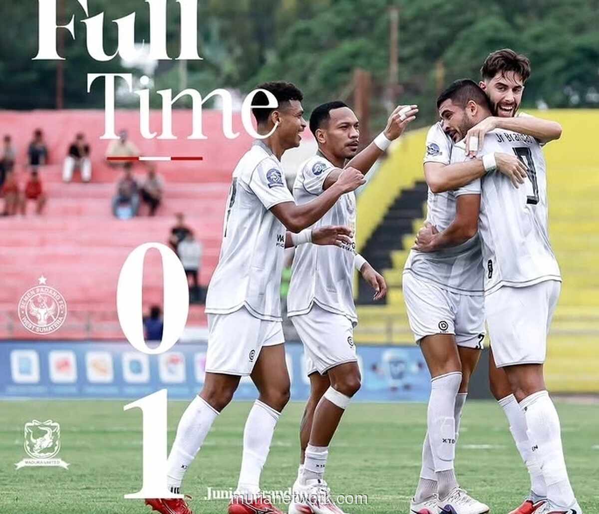 Madura United Kalahkan Semen Padang 1-0 Berkat Gol Cepat Junior Brandão