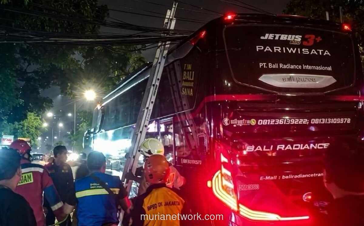 Tiang Listrik Roboh di Mangga Besar Akibat Beban Kabel Optik, Lalu Lintas Tersendat